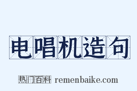电唱机造句是什么意思的图片